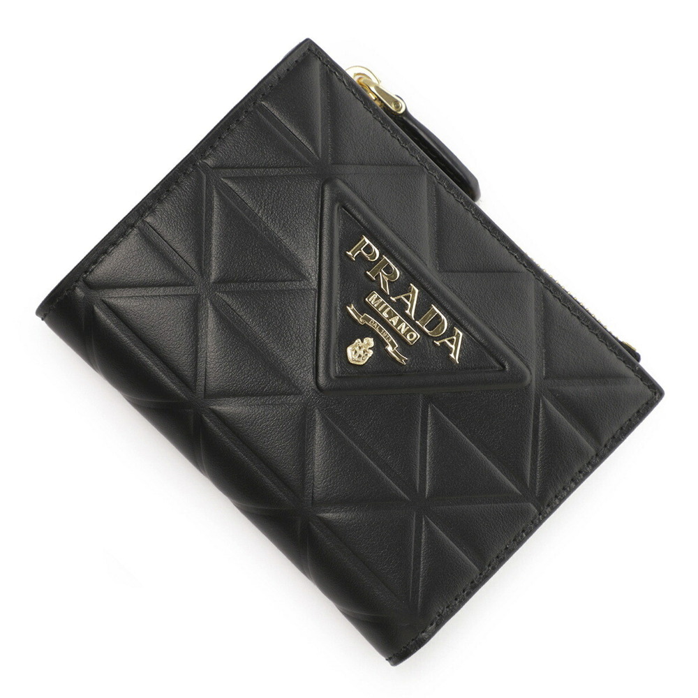 Prada Black Bi fold Wallet Coin Purse